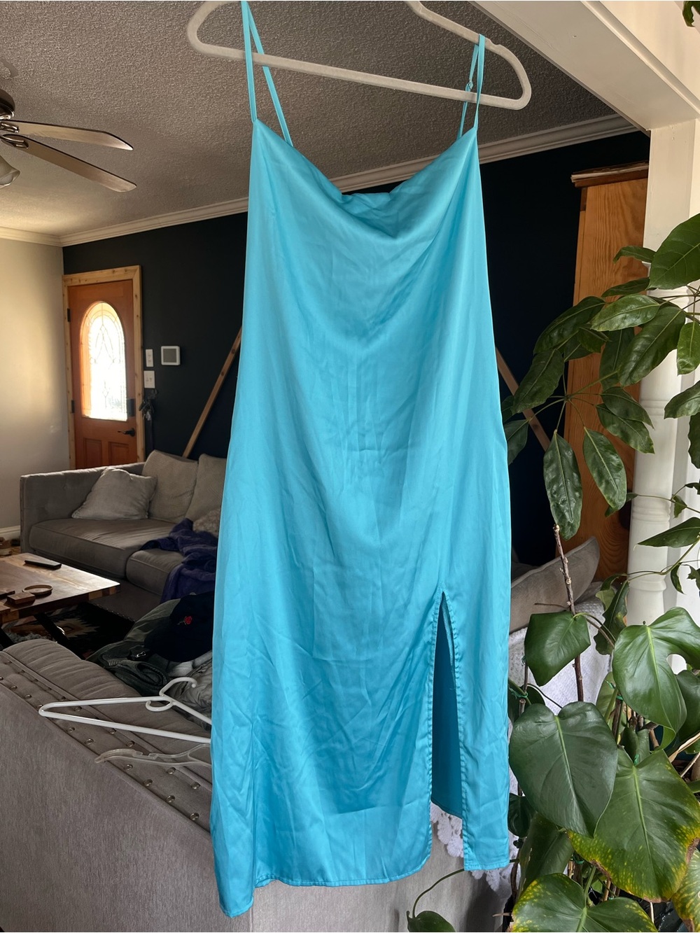 Forever 21 Turquoise Slip Dress
